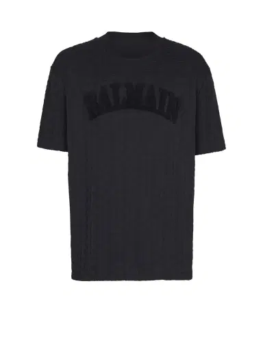 Balmain Terry monogram T-shirt | Thumbnail 1 Balmain Terry monogram T-shirt | Thumbnail 1