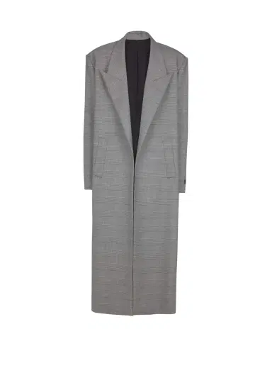 Balmain Oversized coat in Prince of Wales wool | Thumbnail 1 Balmain Oversized coat in Prince of Wales wool | Thumbnail 1