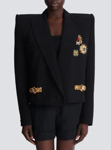 Balmain Cropped embroidered jacket | Thumbnail 7 Balmain Cropped embroidered jacket | Thumbnail 7