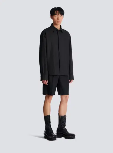 Balmain Asymmetric poplin shirt | Thumbnail 3 Balmain Asymmetric poplin shirt | Thumbnail 3