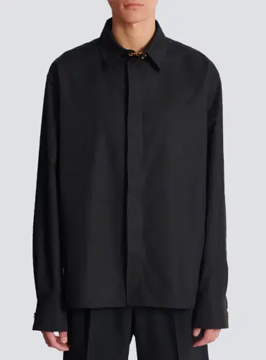 Balmain Asymmetric poplin shirt | Thumbnail 8 Balmain Asymmetric poplin shirt | Thumbnail 8
