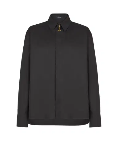 Balmain Asymmetric poplin shirt | Thumbnail 1 Balmain Asymmetric poplin shirt | Thumbnail 1