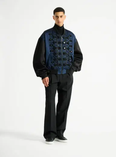 Balmain Satin military bomber jacket | Thumbnail 2 Balmain Satin military bomber jacket | Thumbnail 2