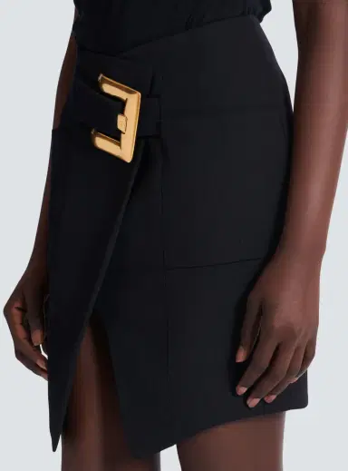 Balmain Short grain de poudre skirt with belt | Thumbnail 6 Balmain Short grain de poudre skirt with belt | Thumbnail 6