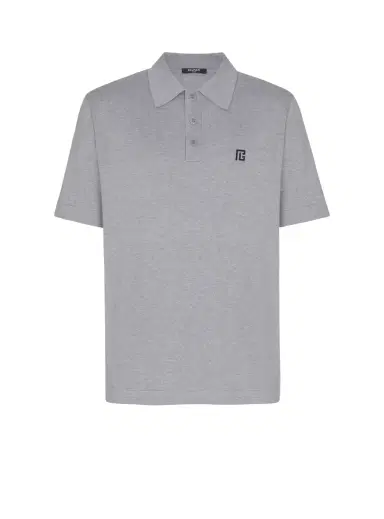 Balmain Embroidered cotton polo | Thumbnail 1 Balmain Embroidered cotton polo | Thumbnail 1