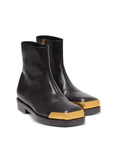 Balmain Square-toe boots in textured leather | Thumbnail 3 Balmain Square-toe boots in textured leather | Thumbnail 3