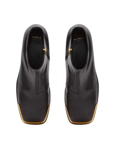Balmain Square-toe boots in textured leather | Thumbnail 7 Balmain Square-toe boots in textured leather | Thumbnail 7