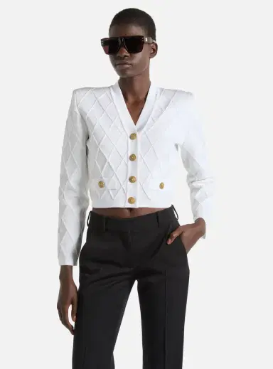 Balmain Cropped knit cardigan | Thumbnail 5 Balmain Cropped knit cardigan | Thumbnail 5