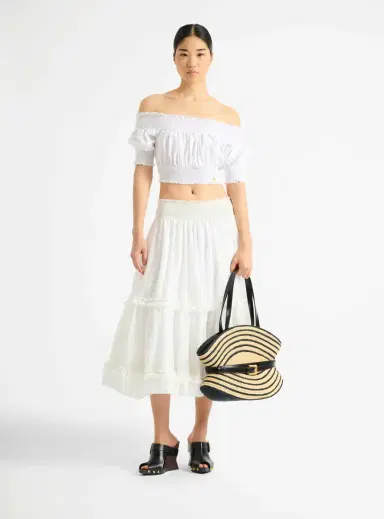 Balmain Poplin off-the-shoulder top | Thumbnail 2 Balmain Poplin off-the-shoulder top | Thumbnail 2