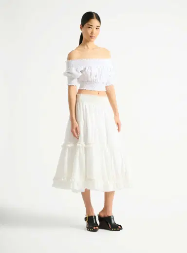 Balmain Poplin off-the-shoulder top | Thumbnail 3 Balmain Poplin off-the-shoulder top | Thumbnail 3