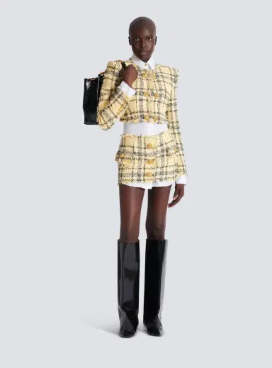 Balmain Cropped jacket in glitter tweed | Thumbnail 2 Balmain Cropped jacket in glitter tweed | Thumbnail 2