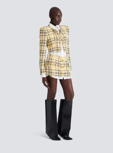 Balmain Cropped jacket in glitter tweed | Thumbnail 3 Balmain Cropped jacket in glitter tweed | Thumbnail 3