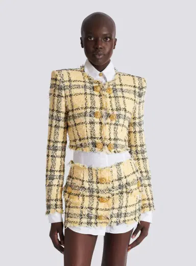 Balmain Cropped jacket in glitter tweed | Thumbnail 5 Balmain Cropped jacket in glitter tweed | Thumbnail 5