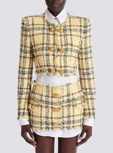 Balmain Cropped jacket in glitter tweed | Thumbnail 7 Balmain Cropped jacket in glitter tweed | Thumbnail 7