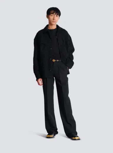 Balmain Monogram tweed overshirt | Thumbnail 2 Balmain Monogram tweed overshirt | Thumbnail 2