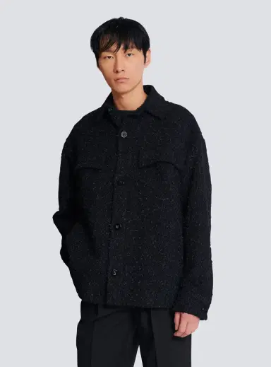 Balmain Monogram tweed overshirt | Thumbnail 5 Balmain Monogram tweed overshirt | Thumbnail 5
