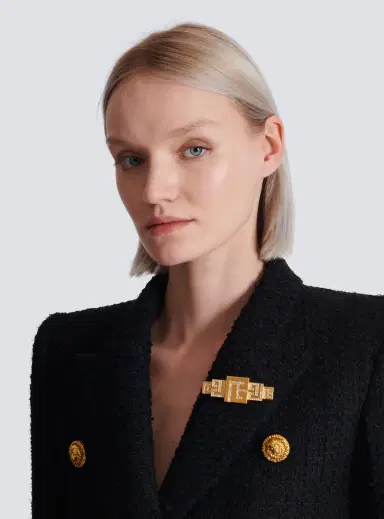 Balmain 3D PB brooch with crystals | Thumbnail 2 Balmain 3D PB brooch with crystals | Thumbnail 2