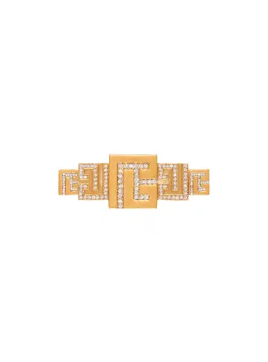 Balmain 3D PB brooch with crystals | Thumbnail 1 Balmain 3D PB brooch with crystals | Thumbnail 1