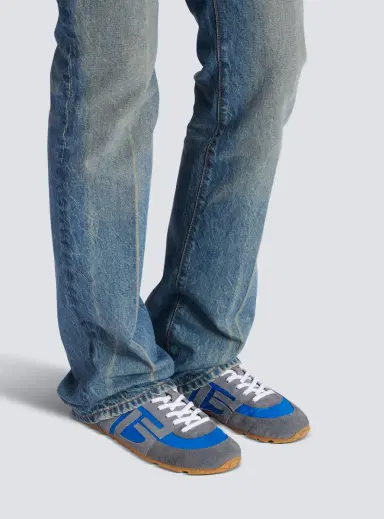 Balmain Racer 45 sneakers in suede and nylon | Thumbnail 2 Balmain Racer 45 sneakers in suede and nylon | Thumbnail 2