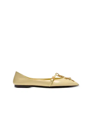 Balmain Shiny lambskin Sync ballet flats | Thumbnail 1 Balmain Shiny lambskin Sync ballet flats | Thumbnail 1