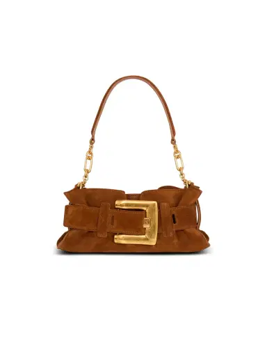 Balmain Anthem Mini suede leather bag | Thumbnail 1 Balmain Anthem Mini suede leather bag | Thumbnail 1