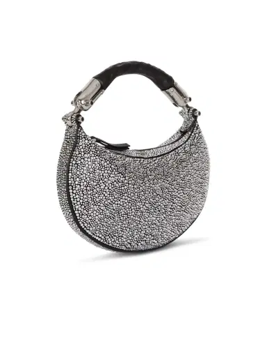 Balmain Ébène Mini bag in suede and crystals | Thumbnail 3 Balmain Ébène Mini bag in suede and crystals | Thumbnail 3