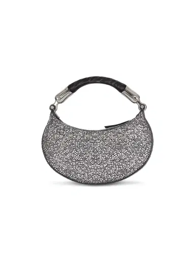Balmain Ébène Mini bag in suede and crystals | Thumbnail 4 Balmain Ébène Mini bag in suede and crystals | Thumbnail 4