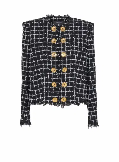 Balmain Cropped tweed jacket | Thumbnail 1 Balmain Cropped tweed jacket | Thumbnail 1