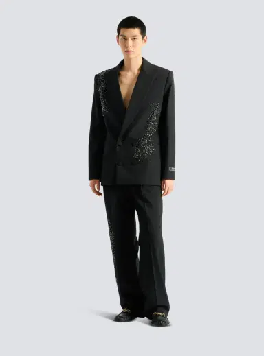 Balmain Wool blazer with Sand Effect Amethyst embroidery | Thumbnail 2 Balmain Wool blazer with Sand Effect Amethyst embroidery | Thumbnail 2