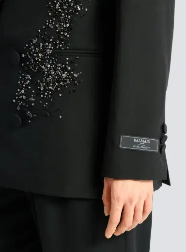 Balmain Wool blazer with Sand Effect Amethyst embroidery | Thumbnail 4 Balmain Wool blazer with Sand Effect Amethyst embroidery | Thumbnail 4