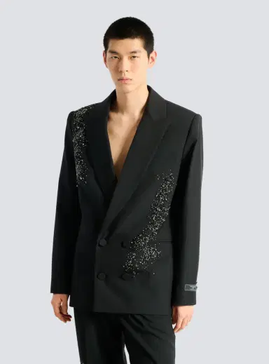 Balmain Wool blazer with Sand Effect Amethyst embroidery | Thumbnail 7 Balmain Wool blazer with Sand Effect Amethyst embroidery | Thumbnail 7
