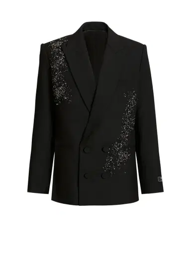 Balmain Wool blazer with Sand Effect Amethyst embroidery | Thumbnail 1 Balmain Wool blazer with Sand Effect Amethyst embroidery | Thumbnail 1