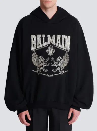 Balmain Hoodie with crystal embroidery | Thumbnail 7 Balmain Hoodie with crystal embroidery | Thumbnail 7