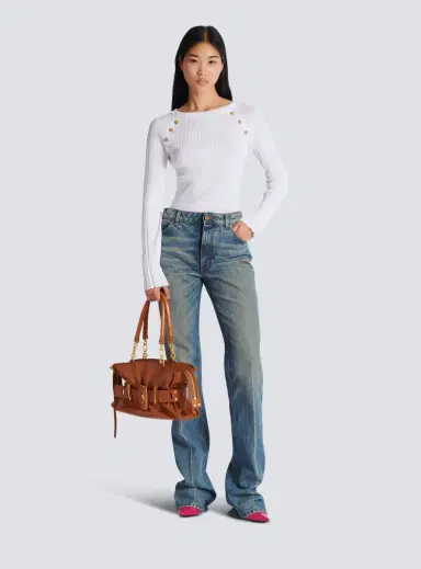 Balmain Straight-leg faded denim jeans | Thumbnail 2 Balmain Straight-leg faded denim jeans | Thumbnail 2