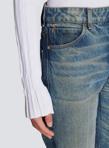 Balmain Straight-leg faded denim jeans | Thumbnail 6 Balmain Straight-leg faded denim jeans | Thumbnail 6