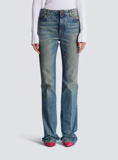 Balmain Straight-leg faded denim jeans | Thumbnail 7 Balmain Straight-leg faded denim jeans | Thumbnail 7