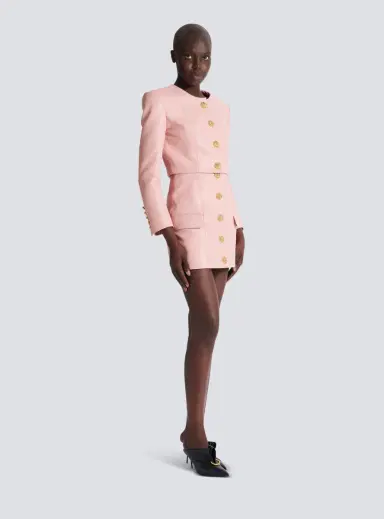 Balmain Cropped lambskin jacket | Thumbnail 3 Balmain Cropped lambskin jacket | Thumbnail 3
