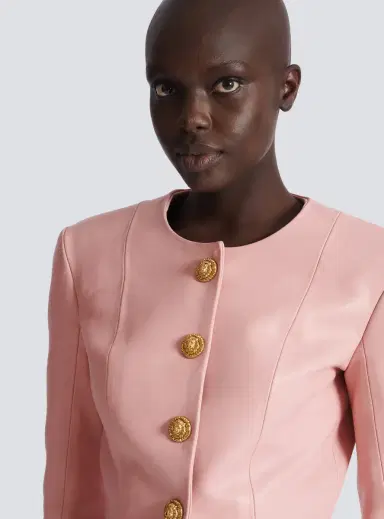 Balmain Cropped lambskin jacket | Thumbnail 7 Balmain Cropped lambskin jacket | Thumbnail 7