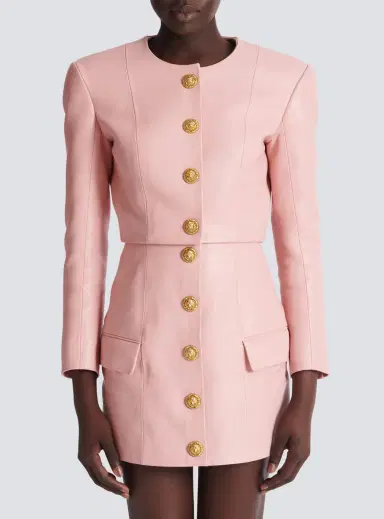 Balmain Cropped lambskin jacket | Thumbnail 8 Balmain Cropped lambskin jacket | Thumbnail 8