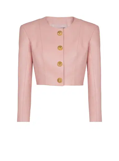 Balmain Cropped lambskin jacket | Thumbnail 1 Balmain Cropped lambskin jacket | Thumbnail 1