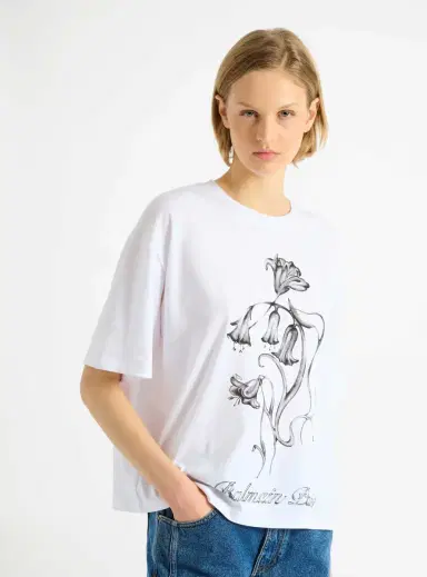 Balmain Printed Flower T-shirt | Thumbnail 5 Balmain Printed Flower T-shirt | Thumbnail 5