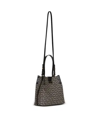 Balmain Release Bucket bag in jacquard and calfskin | Thumbnail 3 Balmain Release Bucket bag in jacquard and calfskin | Thumbnail 3