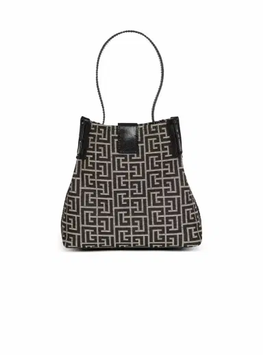 Balmain Release Bucket bag in jacquard and calfskin | Thumbnail 4 Balmain Release Bucket bag in jacquard and calfskin | Thumbnail 4