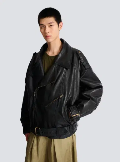 Balmain Lambskin leather biker jacket | Thumbnail 6 Balmain Lambskin leather biker jacket | Thumbnail 6