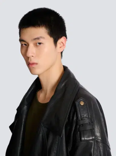 Balmain Lambskin leather biker jacket | Thumbnail 7 Balmain Lambskin leather biker jacket | Thumbnail 7