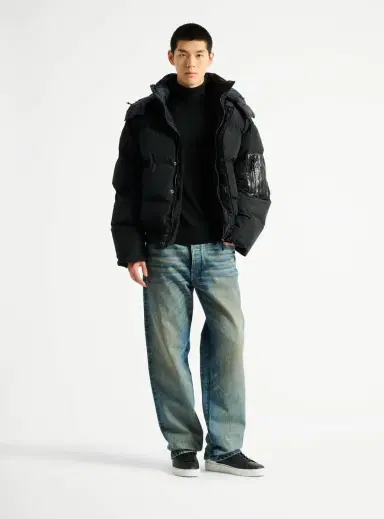 Balmain Padded nylon and leather jacket | Thumbnail 2 Balmain Padded nylon and leather jacket | Thumbnail 2
