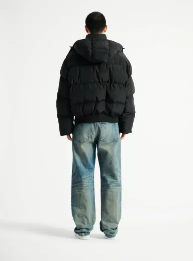 Balmain Padded nylon and leather jacket | Thumbnail 4 Balmain Padded nylon and leather jacket | Thumbnail 4