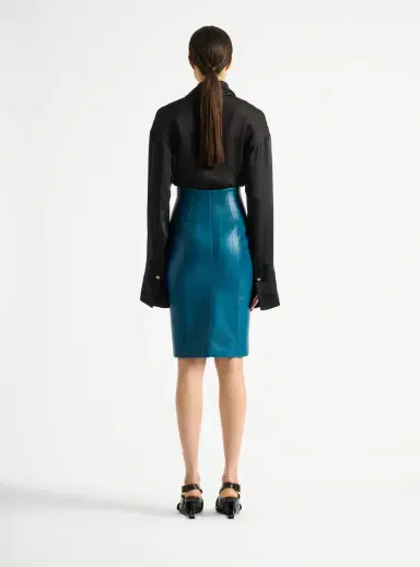 Balmain Zipped lambskin skirt | Thumbnail 4 Balmain Zipped lambskin skirt | Thumbnail 4