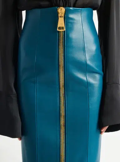 Balmain Zipped lambskin skirt | Thumbnail 5 Balmain Zipped lambskin skirt | Thumbnail 5