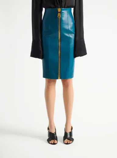 Balmain Zipped lambskin skirt | Thumbnail 6 Balmain Zipped lambskin skirt | Thumbnail 6